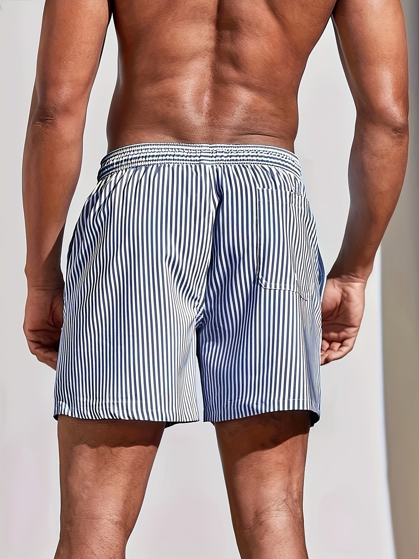 Santiago | Bañador Corto Estampado Geométrico Hombre Cordón Ajustable