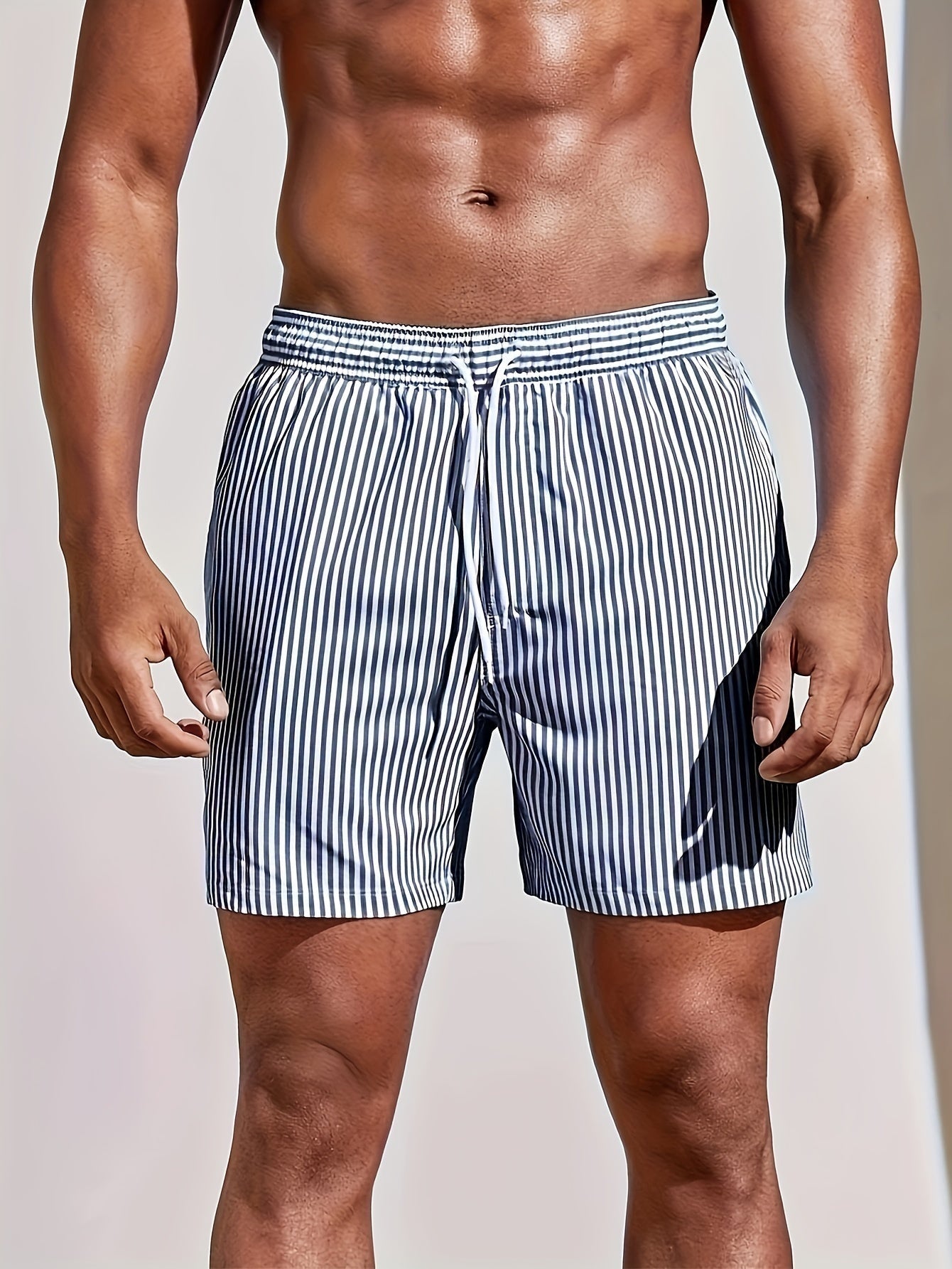 Santiago | Bañador Corto Estampado Geométrico Hombre Cordón Ajustable