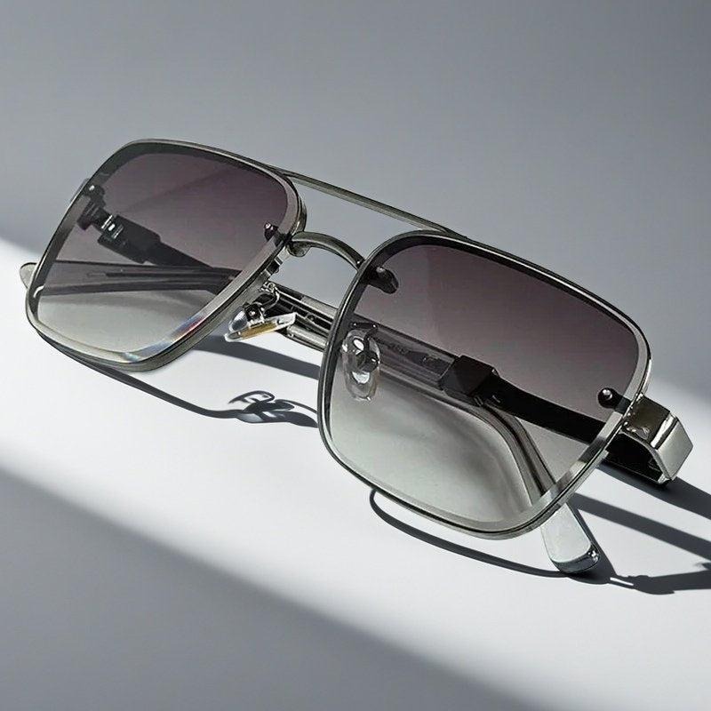 Daniela | Gafas de Sol Aviador Cuadradas Marco Dorado Mujer Lentes Degradados