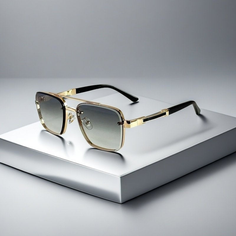 Daniela | Gafas de Sol Aviador Cuadradas Marco Dorado Mujer Lentes Degradados