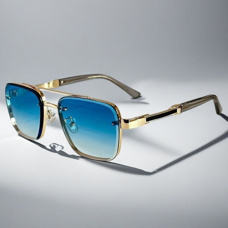 Daniela | Gafas de Sol Aviador Cuadradas Marco Dorado Mujer Lentes Degradados