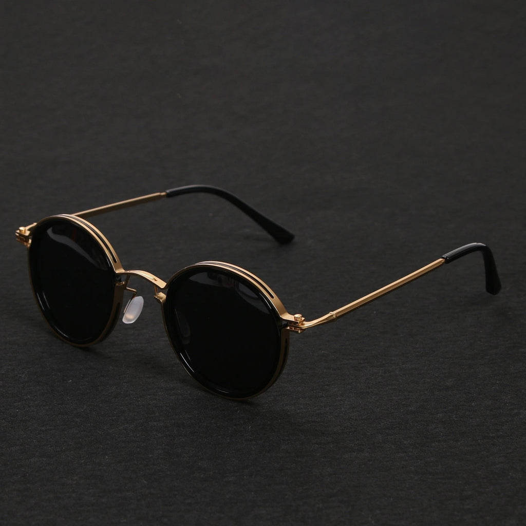 Leticia | Gafas de Sol Redondas Mujer Patillas Doradas