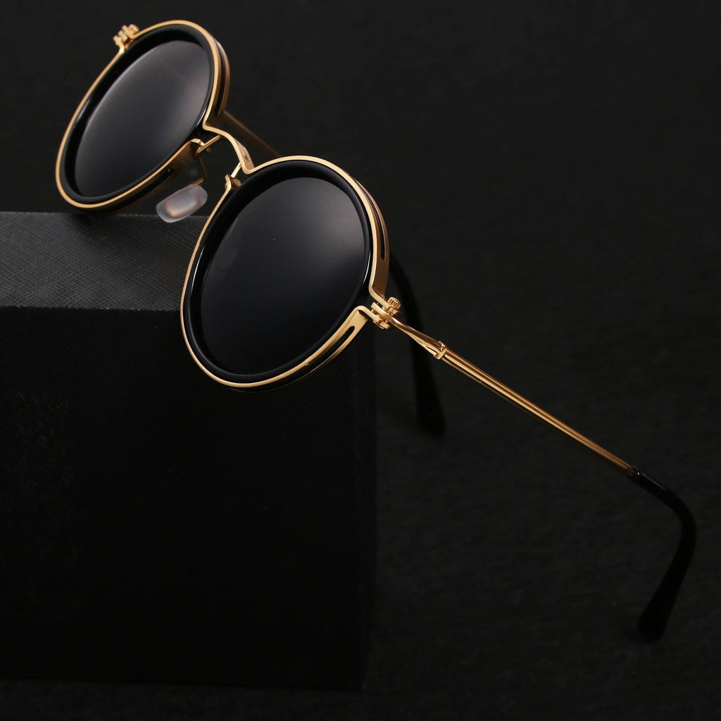 Leticia | Gafas de Sol Redondas Mujer Patillas Doradas