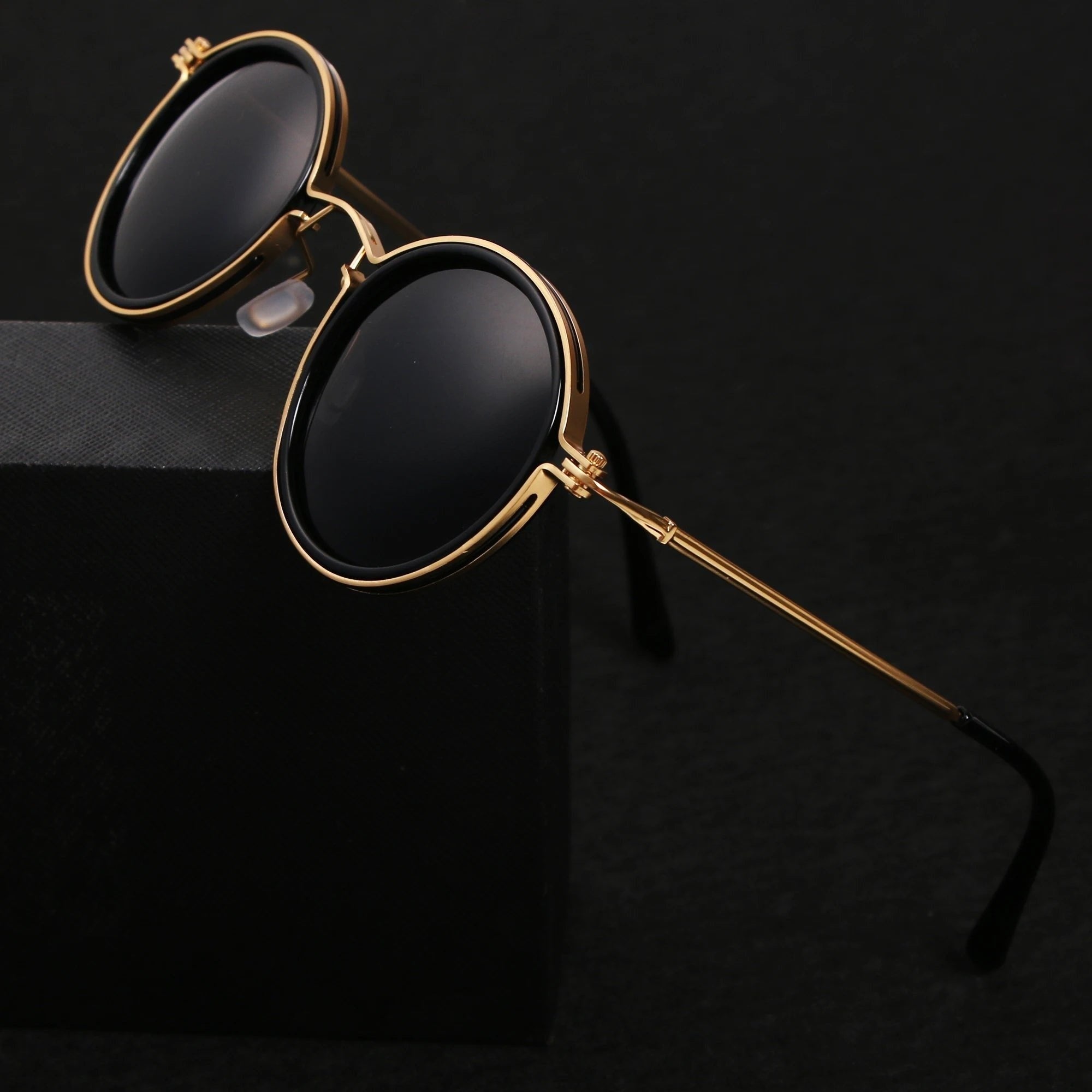 Leticia | Gafas de Sol Redondas Mujer Patillas Doradas