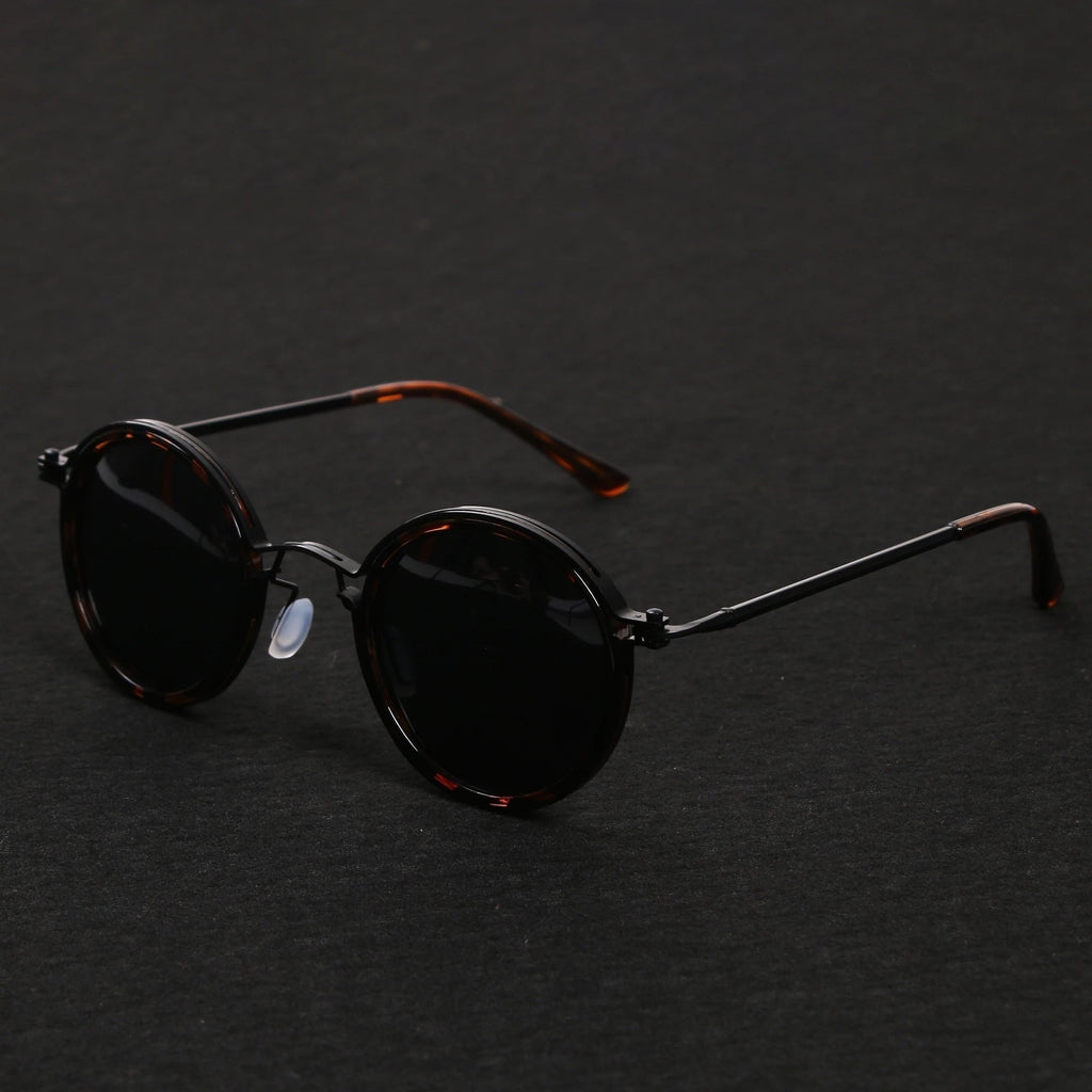Leticia | Gafas de Sol Redondas Mujer Patillas Doradas