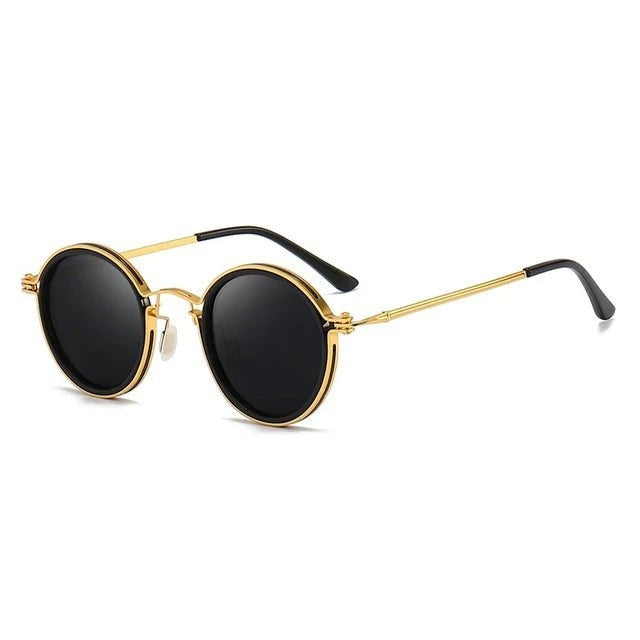 Leticia | Gafas de Sol Redondas Mujer Patillas Doradas