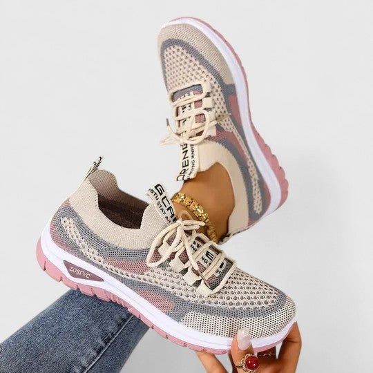 Lorena | Sneakers Mujer de Malla Transpirable Cordones