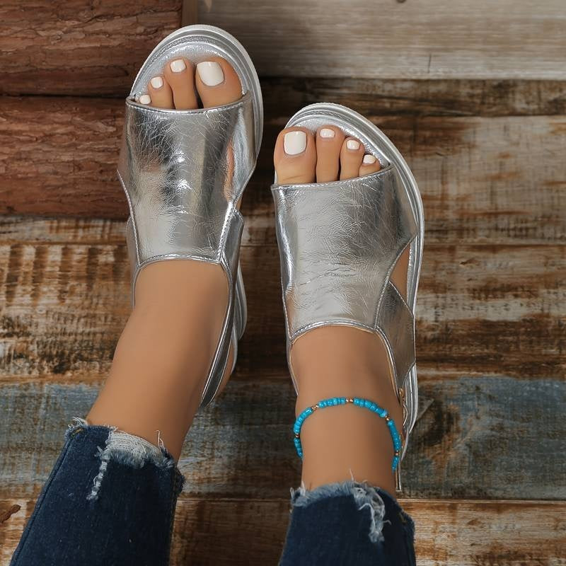 Miriam | Sandalias Cuña Plataforma Mujer Hebilla