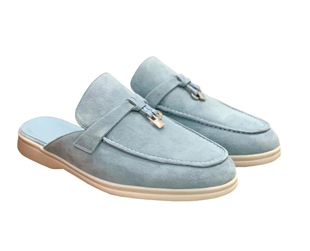 Clara | Mules Destalonados Mujer Estilo Loafer Hebilla
