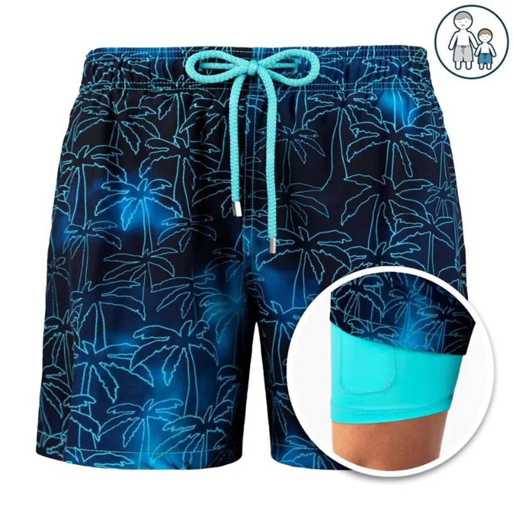Sebastián | Bañador Corto Estampado Tropical Hombre