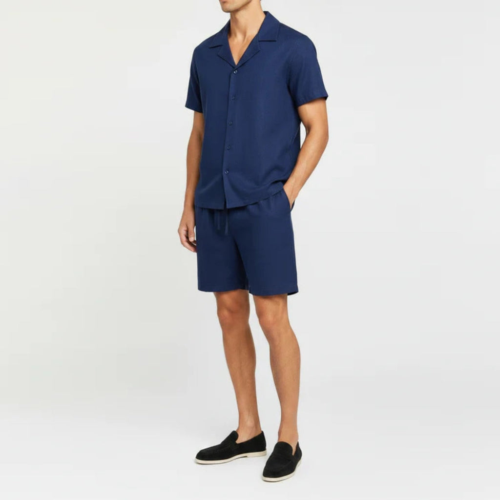 Tomás | Conjunto de Lino Hombre Camisa y Pantalón Corto