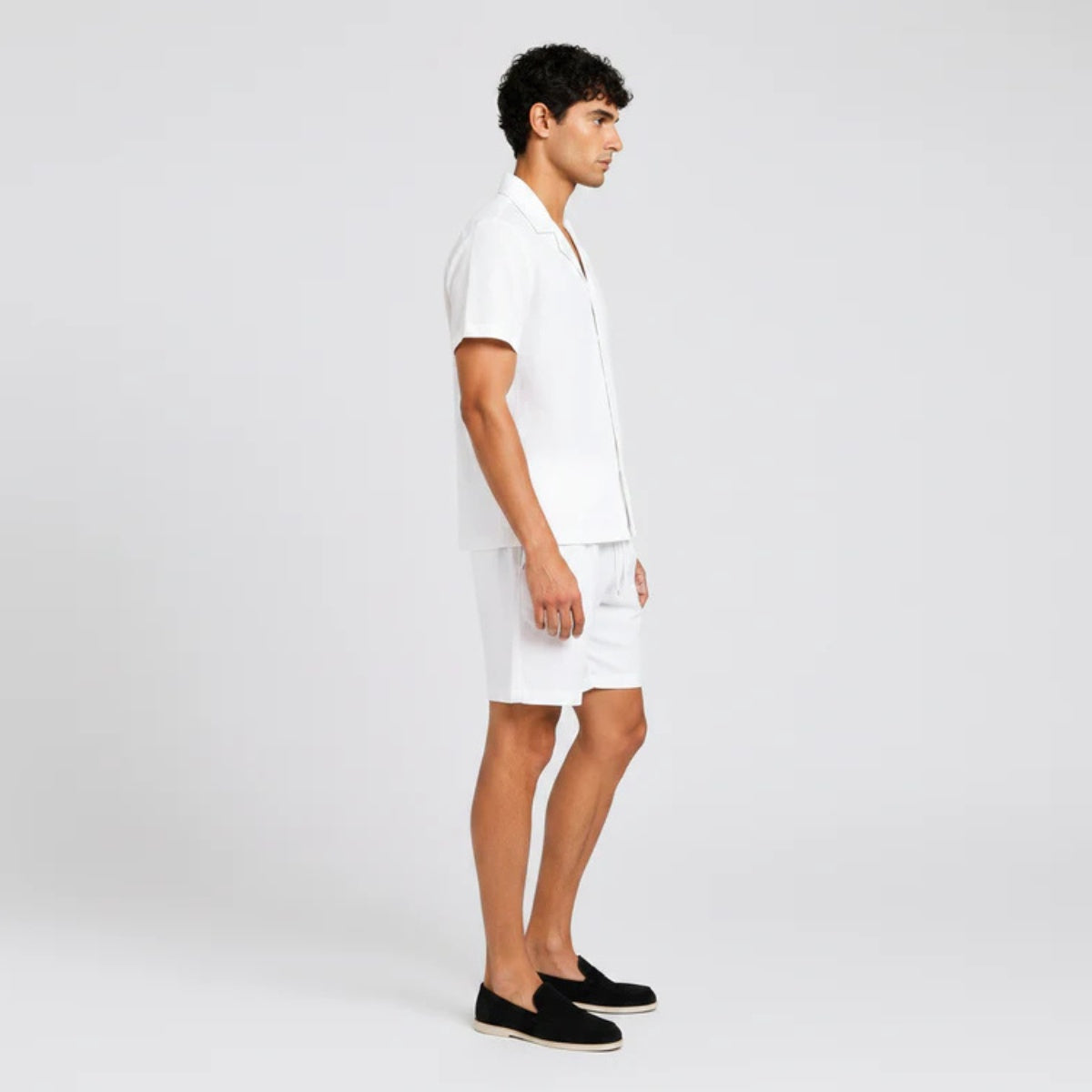 Tomás | Conjunto de Lino Hombre Camisa y Pantalón Corto